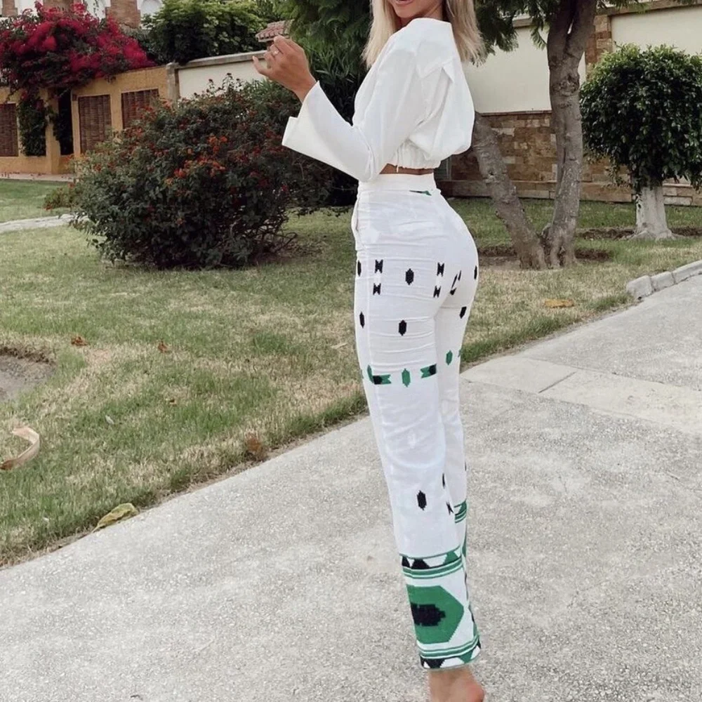 Zara white geometric